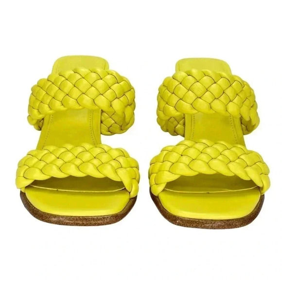 MICHAEL Michael Kors Amelia Lime Nappa Faux Leather Womens Heels Size 6.5M - Picture 5 of 14